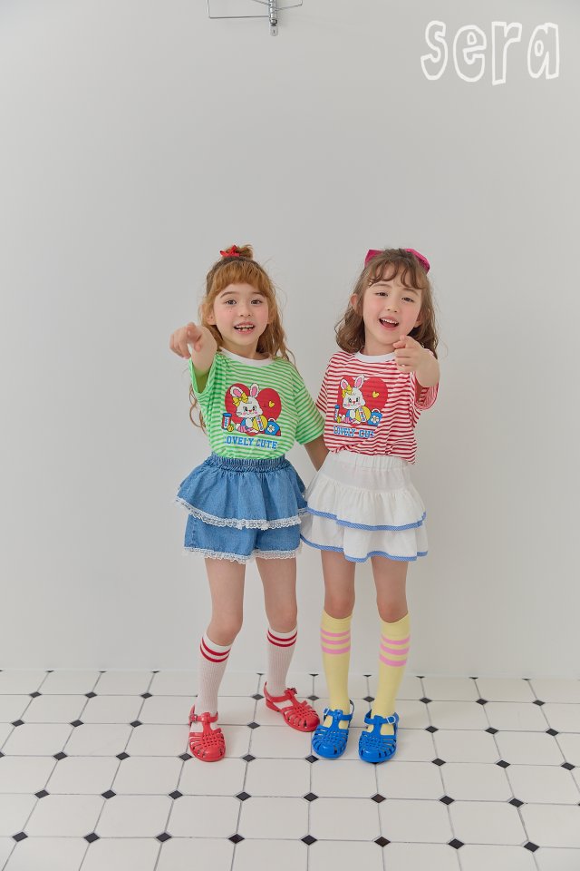Sera - Korean Children Fashion - #Kfashion4kids - Denim Lace Skirt Pants - 5