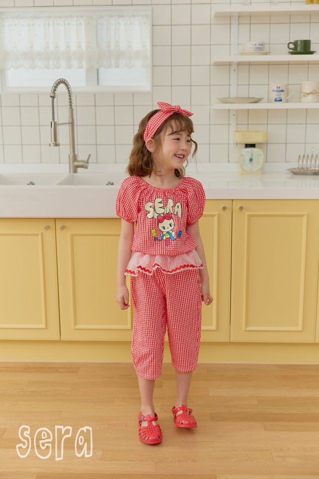 Sera - Korean Children Fashion - #kidzfashiontrend - Checked Jelly Top Bottom Set - 4