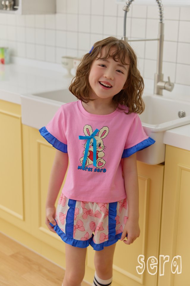 Sera - Korean Children Fashion - #Kfashion4kids - Ribbon Print Top Bottom Set - 10