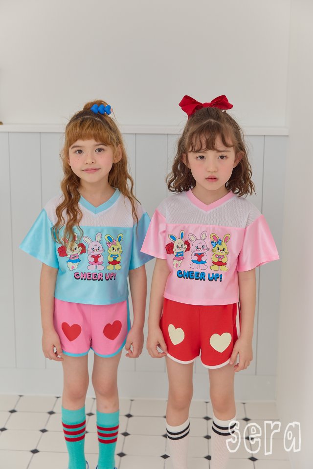 Sera - Korean Children Fashion - #Kfashion4kids - V-neck Cheer Up Short Sleeve Tee - 5