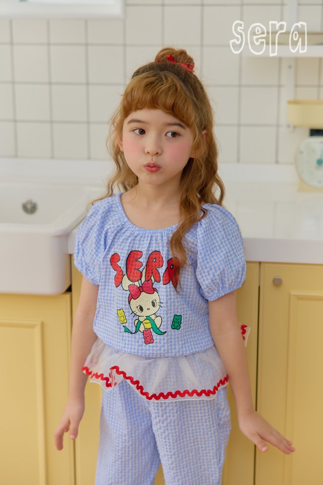 Sera - Korean Children Fashion - #childofig - Checked Jelly Top Bottom Set - 12