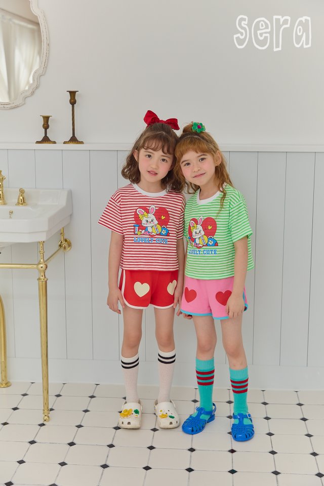 Sera - Korean Children Fashion - #childrensboutique - Tennis Stripe Tee - 8