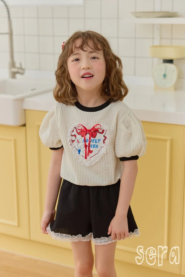 Sera - Korean Children Fashion - #childrensboutique - Flutter Jacquard Top Bottom Set - 9