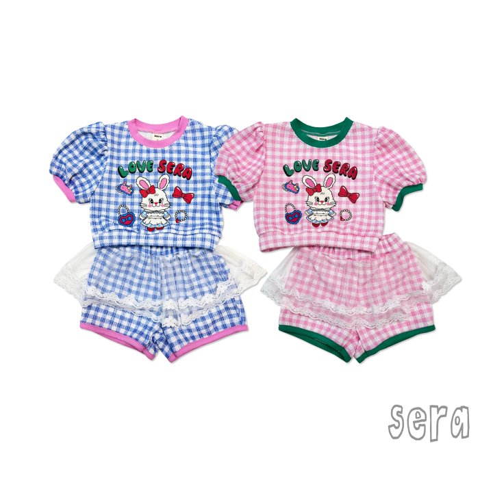 Sera - Korean Children Fashion - #childrensboutique - Cool Check Top Bottom Set