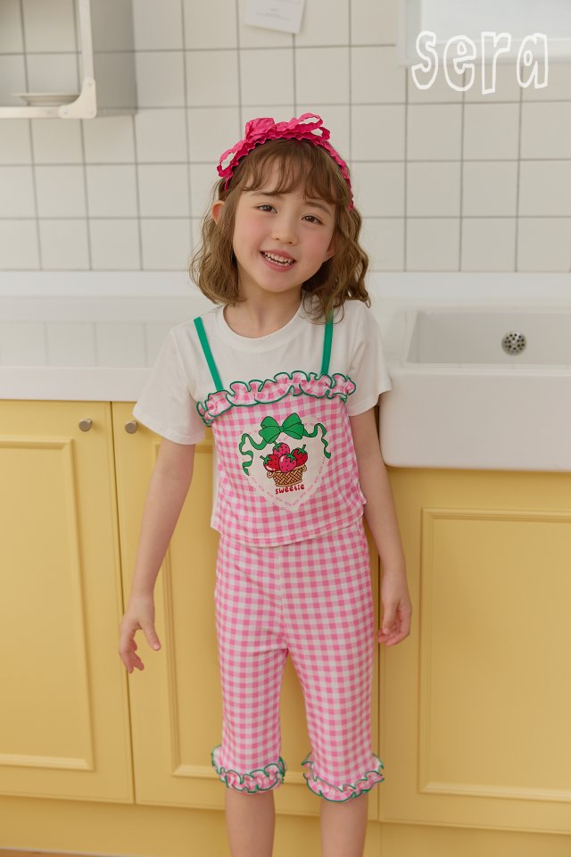 Sera - Korean Children Fashion - #childrensboutique - Check Hem Frill Pants - 11