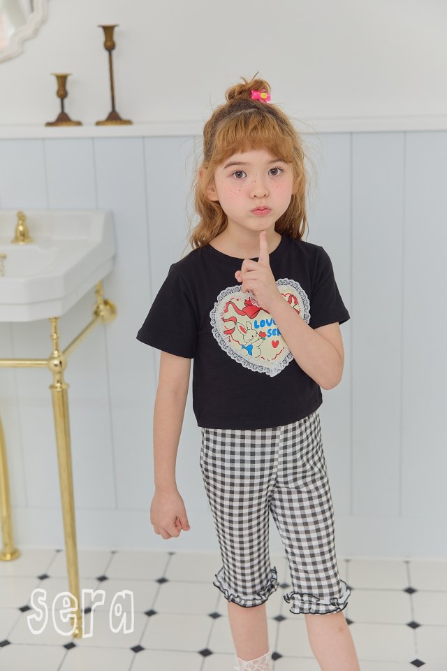 Sera - Korean Children Fashion - #designkidswear - Check Hem Frill Pants - 12