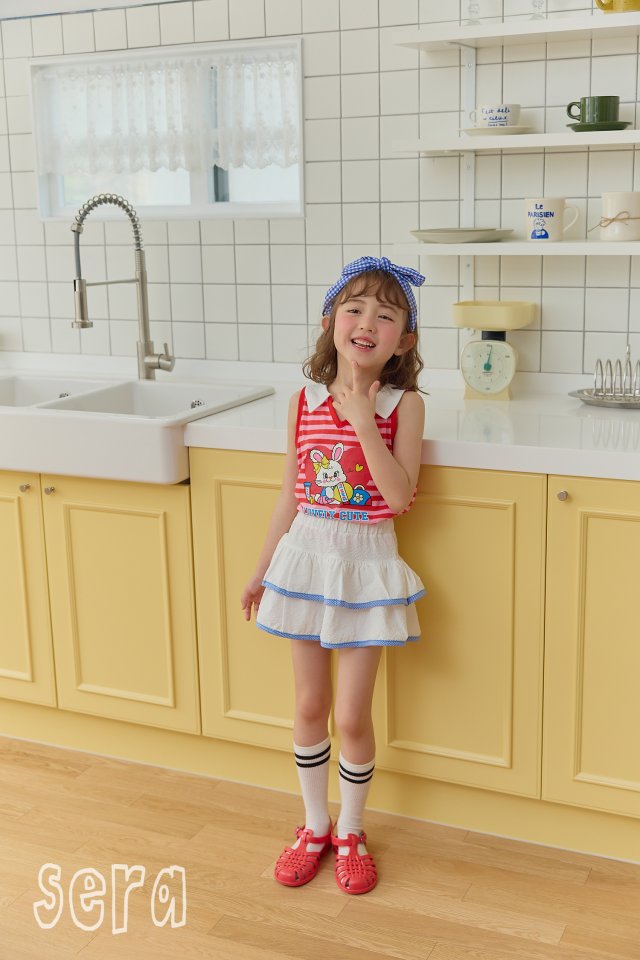Sera - Korean Children Fashion - #discoveringself - Collar Stripe Sleeveless Tee - 7