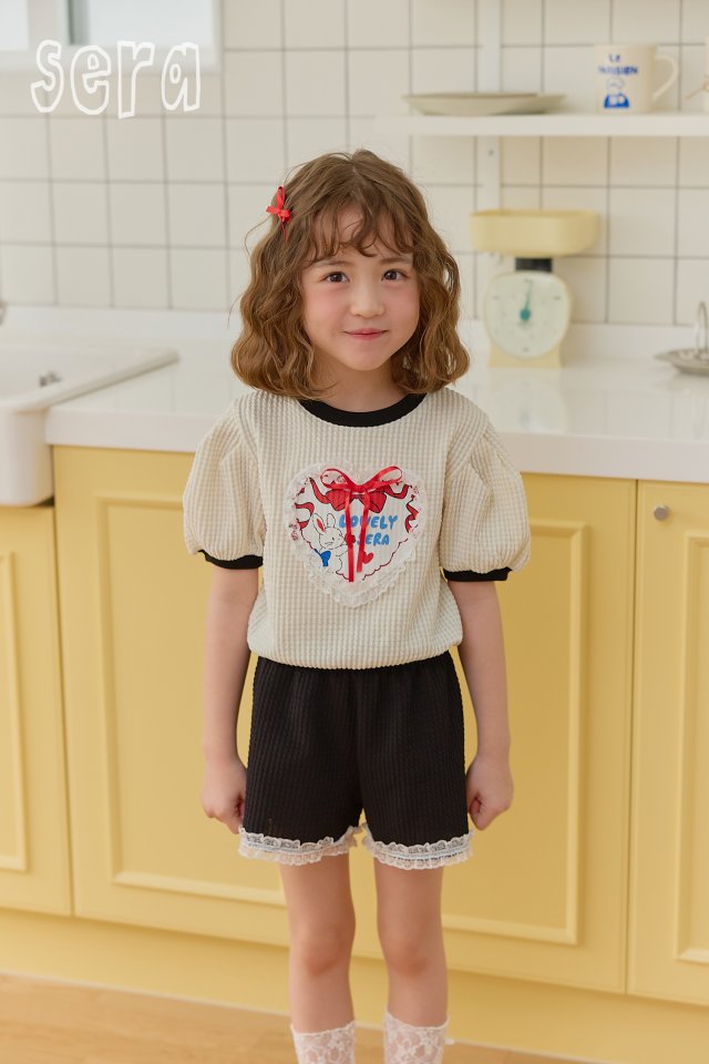 Sera - Korean Children Fashion - #fashionkids - Flutter Jacquard Top Bottom Set - 12