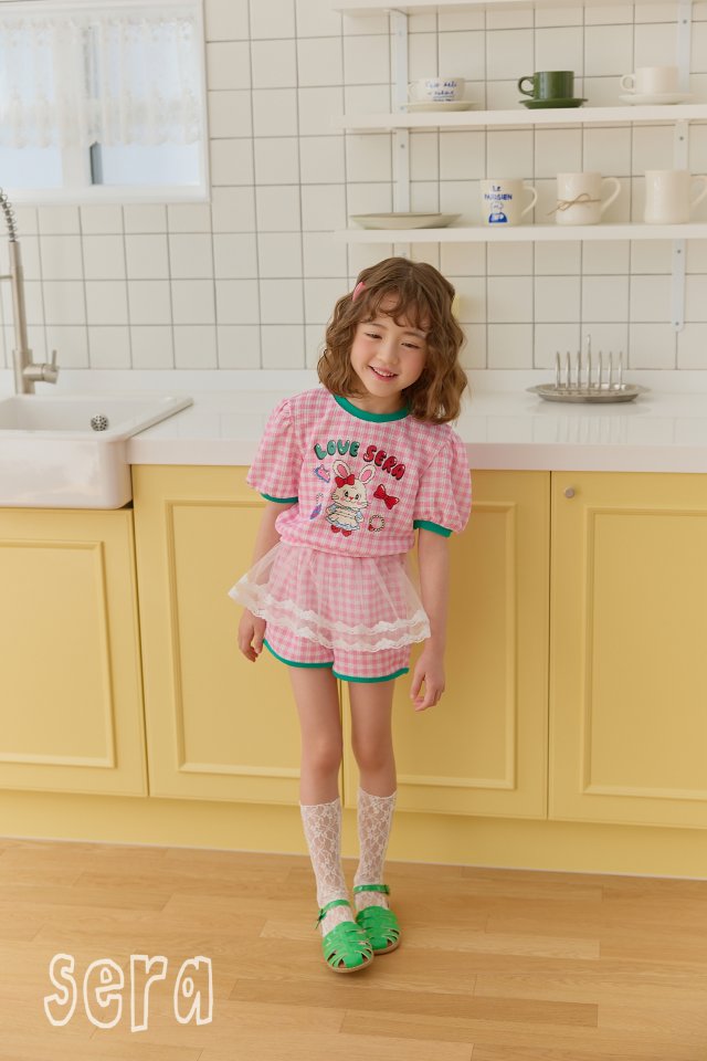 Sera - Korean Children Fashion - #discoveringself - Cool Check Top Bottom Set - 4
