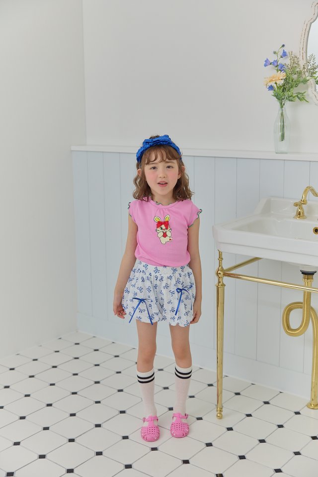 Sera - Korean Children Fashion - #kidsshorts - Ribbon Puff Skirt Pants - 9