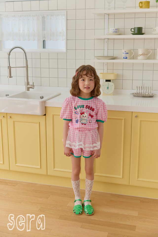 Sera - Korean Children Fashion - #kidsshorts - Cool Check Top Bottom Set - 5