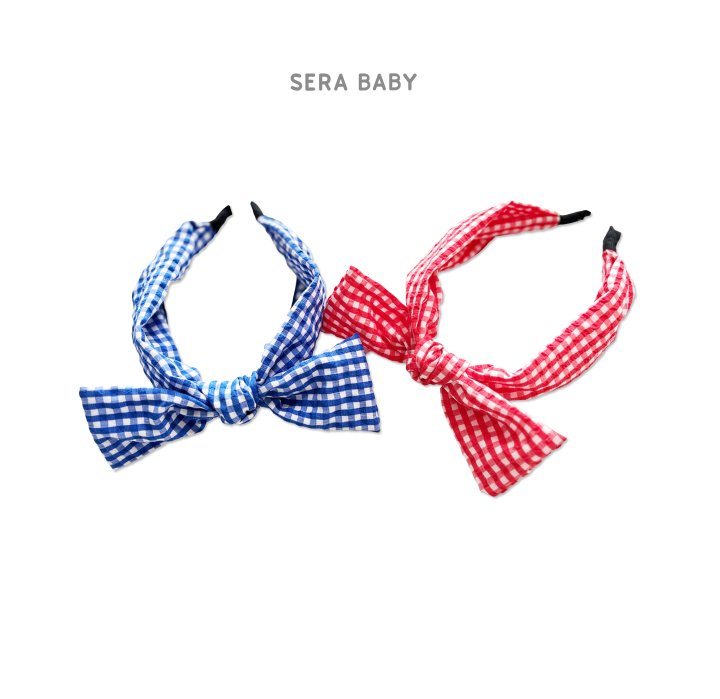 Sera - Korean Children Fashion - #kidsstore - Checked Ribbon Headband