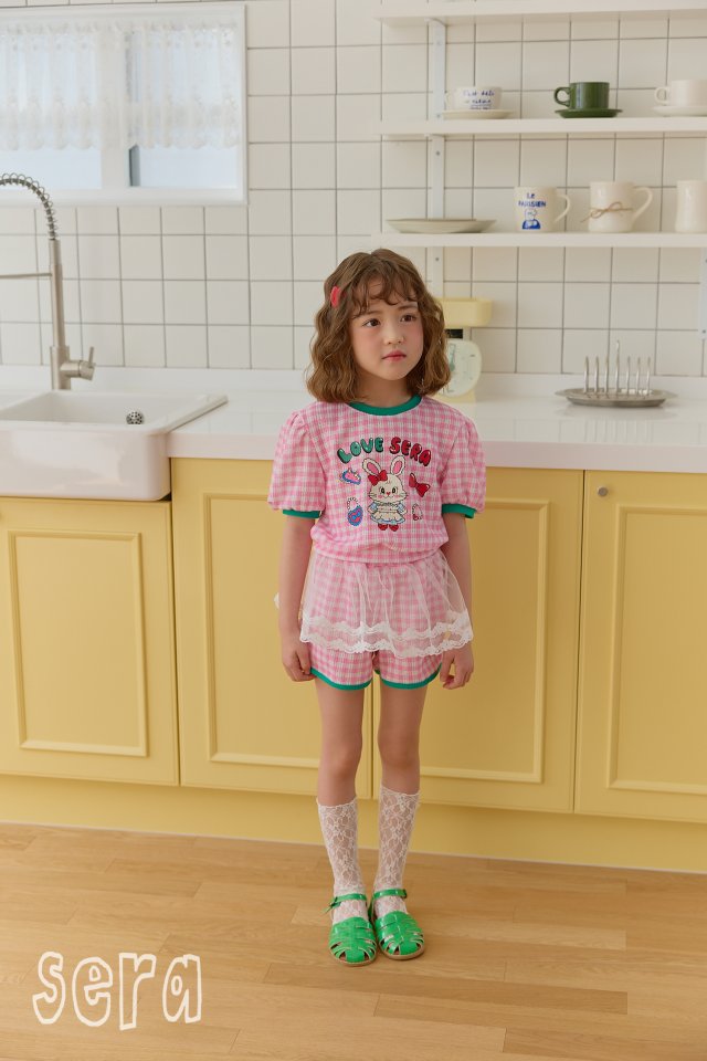 Sera - Korean Children Fashion - #kidsstore - Cool Check Top Bottom Set - 6