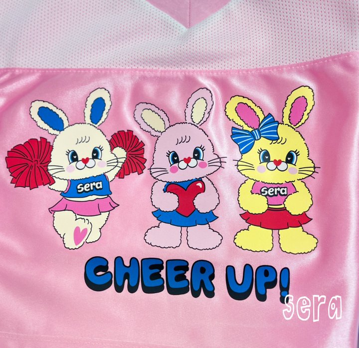 Sera - Korean Children Fashion - #kidsstore - V-neck Cheer Up Short Sleeve Tee - 3