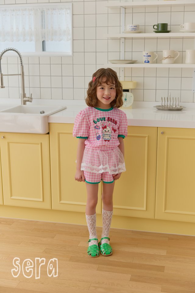 Sera - Korean Children Fashion - #kidzfashiontrend - Cool Check Top Bottom Set - 7
