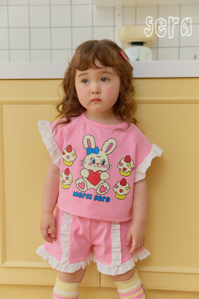 Sera - Korean Children Fashion - #littlefashionista - Frill Strawberry Muffin Top Bottom Set - 10