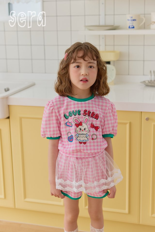 Sera - Korean Children Fashion - #littlefashionista - Cool Check Top Bottom Set - 9