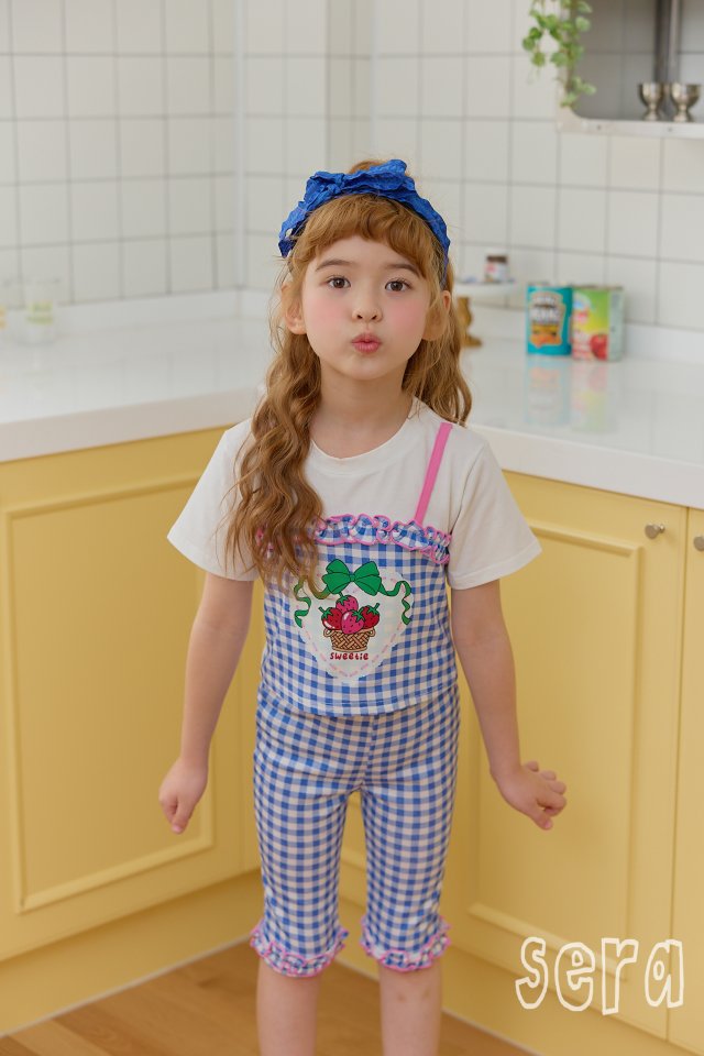 Sera - Korean Children Fashion - #littlefashionista - Check Hem Frill Pants - 5