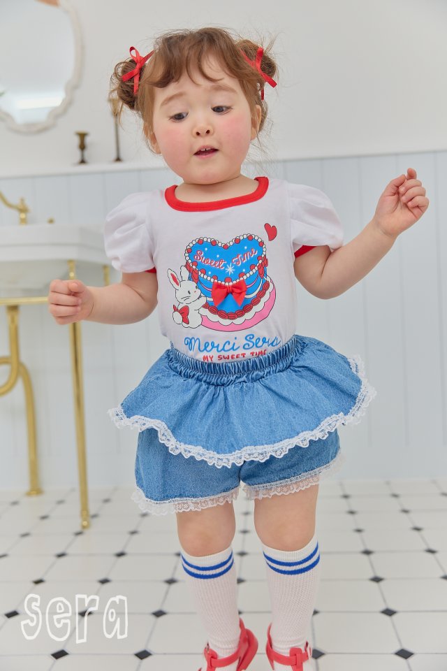 Sera - Korean Children Fashion - #magicofchildhood - Ribbon Cake Short Sleeve Tee - 9