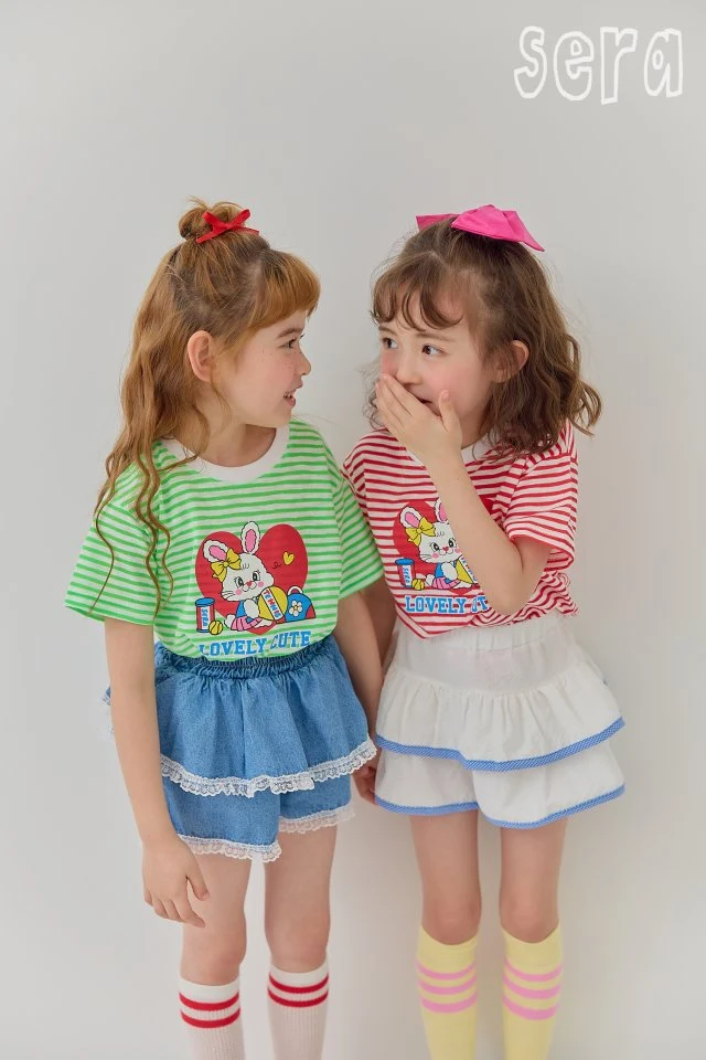 Sera - Korean Children Fashion - #magicofchildhood - Denim Lace Skirt Pants - 7