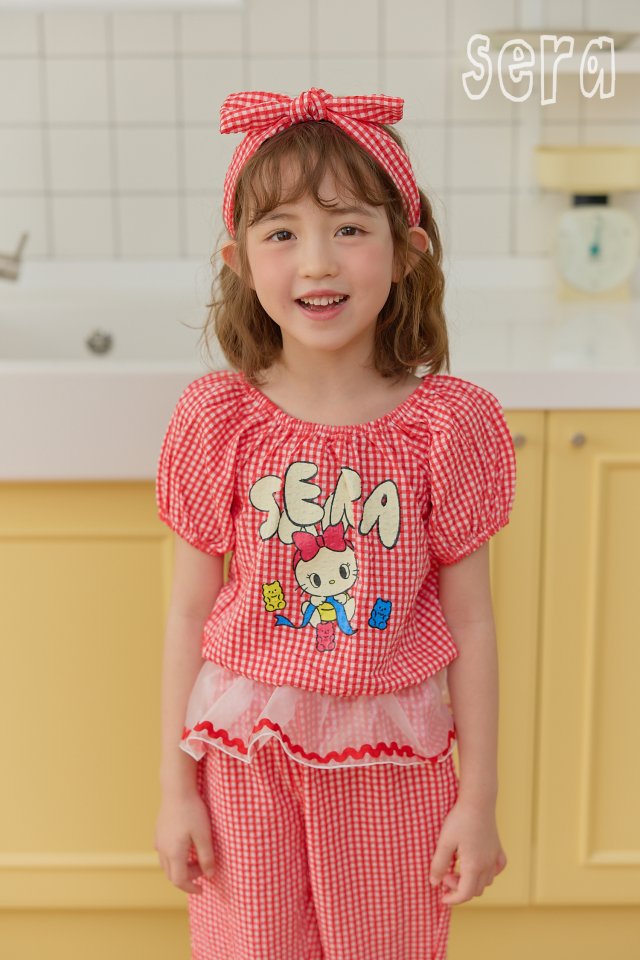 Sera - Korean Children Fashion - #magicofchildhood - Checked Jelly Top Bottom Set - 6