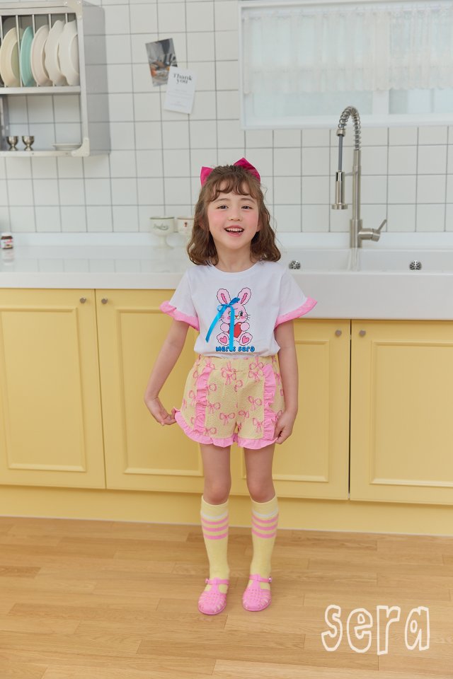 Sera - Korean Children Fashion - #magicofchildhood - Ribbon Print Top Bottom Set - 12