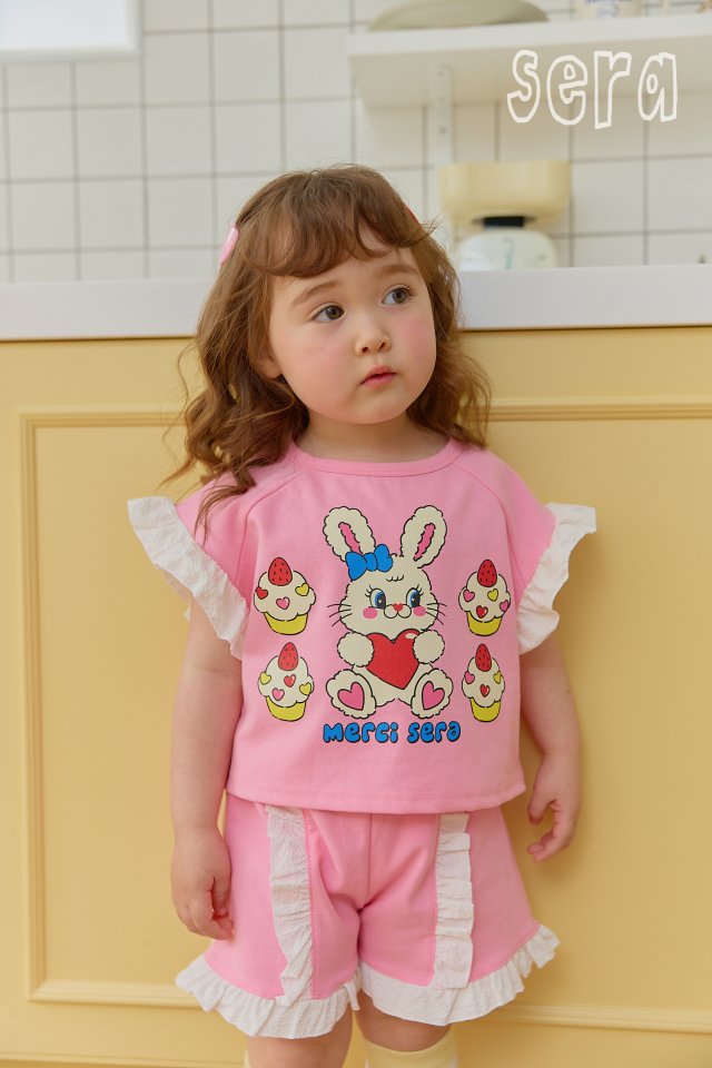 Sera - Korean Children Fashion - #magicofchildhood - Frill Strawberry Muffin Top Bottom Set - 11