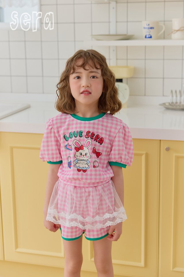 Sera - Korean Children Fashion - #magicofchildhood - Cool Check Top Bottom Set - 10