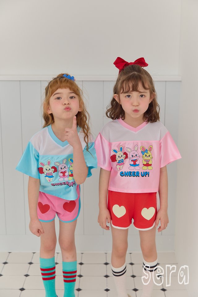 Sera - Korean Children Fashion - #magicofchildhood - V-neck Cheer Up Short Sleeve Tee - 7