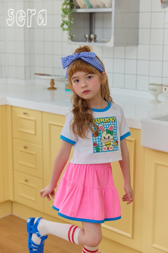 Sera - Korean Children Fashion - #littlefashionista - Check Biscuit Top Bottom Set - 4