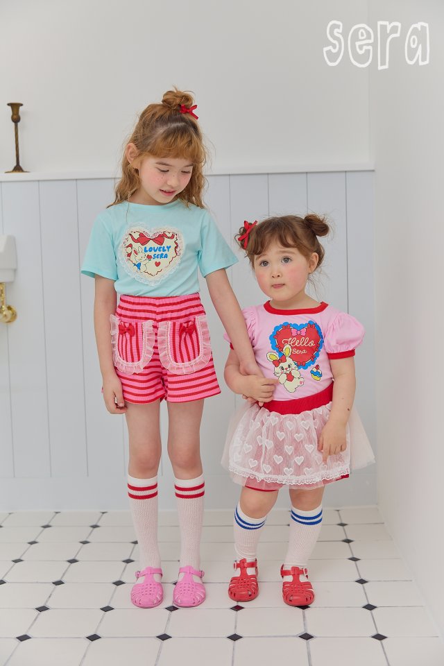 Sera - Korean Children Fashion - #minifashionista - Mini Ribbon Heart Short Sleeve Tee - 7