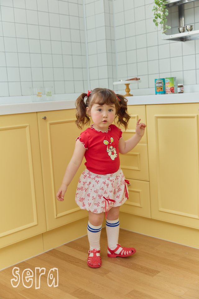 Sera - Korean Children Fashion - #prettylittlegirls - Rib Denim Rabbit Tee - 7