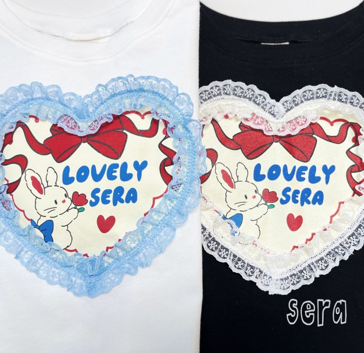 Sera - Korean Children Fashion - #prettylittlegirls - Lace Heart Short Sleeve Tee - 3