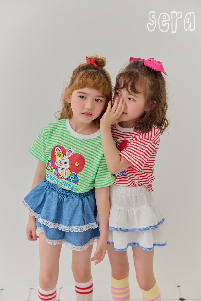 Sera - Korean Children Fashion - #prettylittlegirls - Denim Lace Skirt Pants - 9