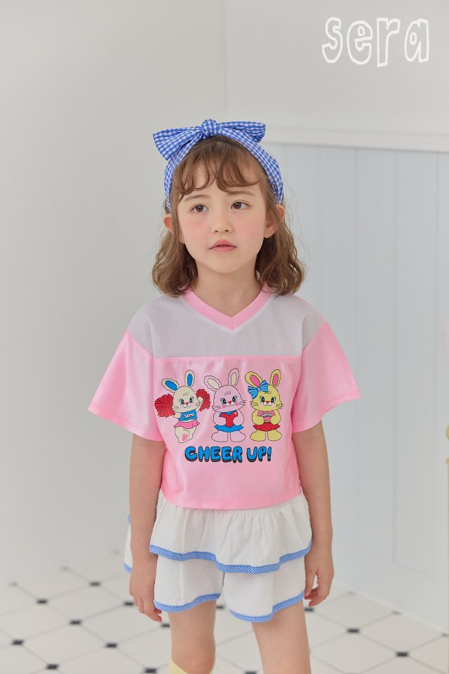 Sera - Korean Children Fashion - #prettylittlegirls - V-neck Cheer Up Short Sleeve Tee - 9