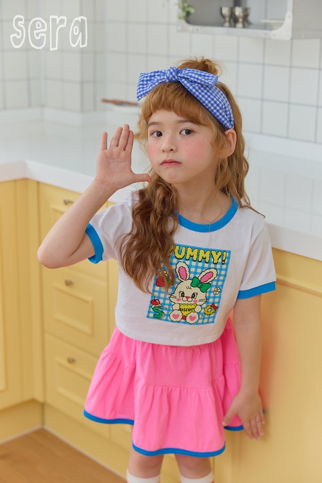 Sera - Korean Children Fashion - #prettylittlegirls - Check Biscuit Top Bottom Set - 6