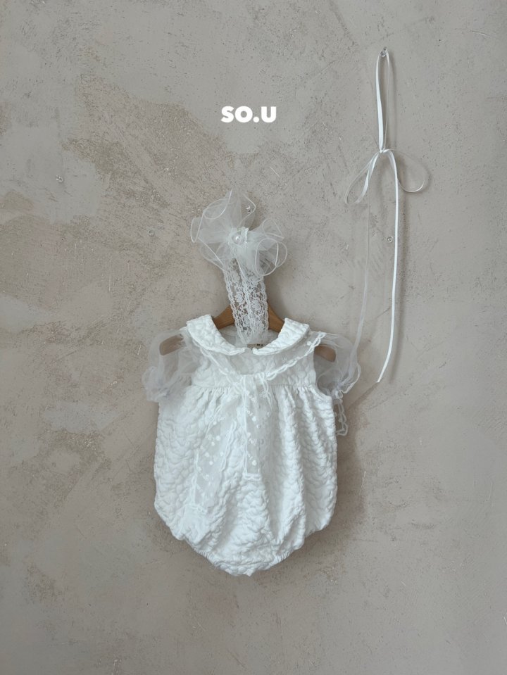 So U - Korean Baby Fashion - #babyboutique - Tulle Sleeve Collar Suit - 9