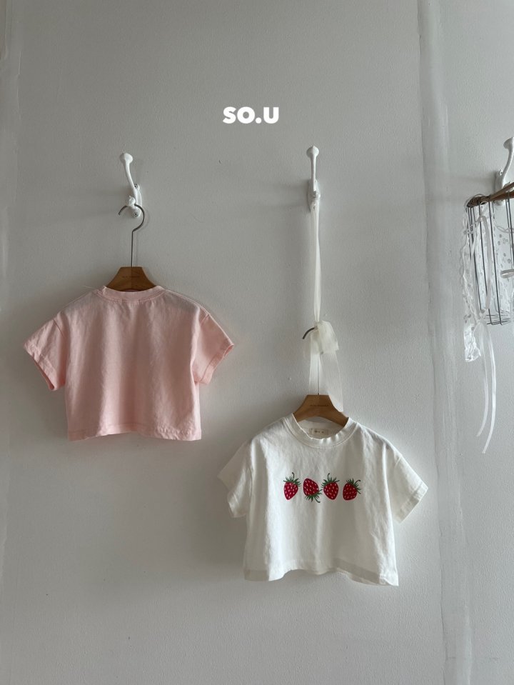 So U - Korean Baby Fashion - #babyboutique - Strawberry Print Tee - 5