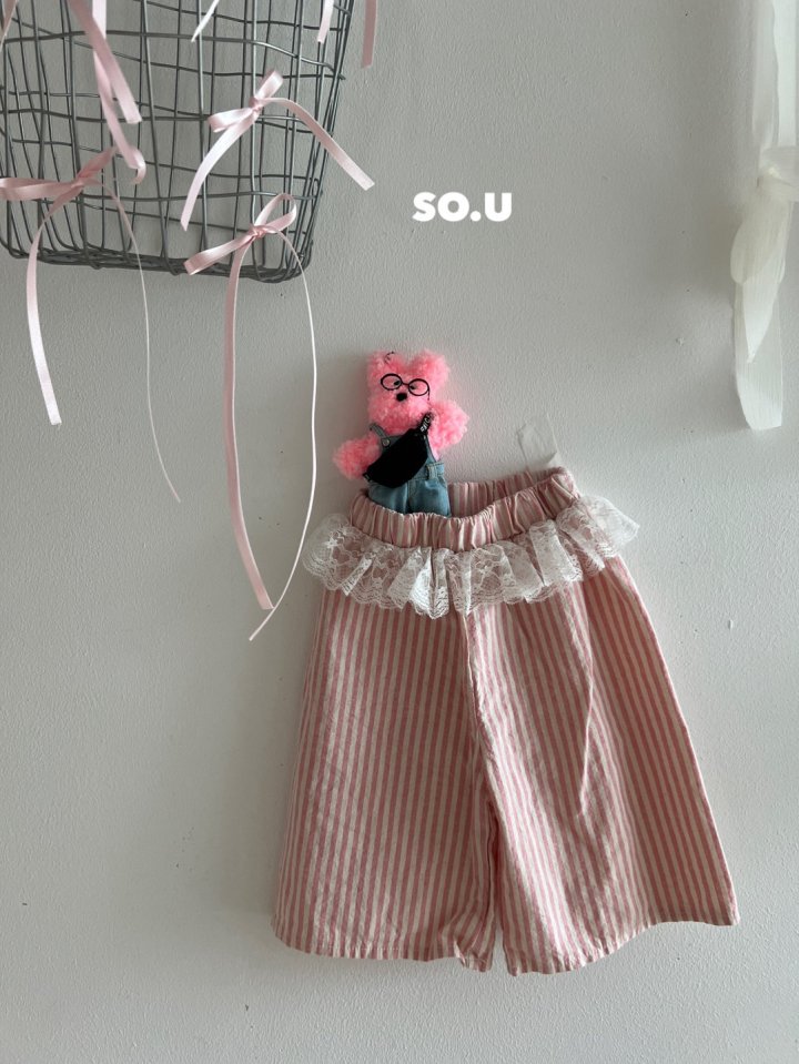 So U - Korean Baby Fashion - #smilingbaby - Lace Hem Balloon Pants - 4