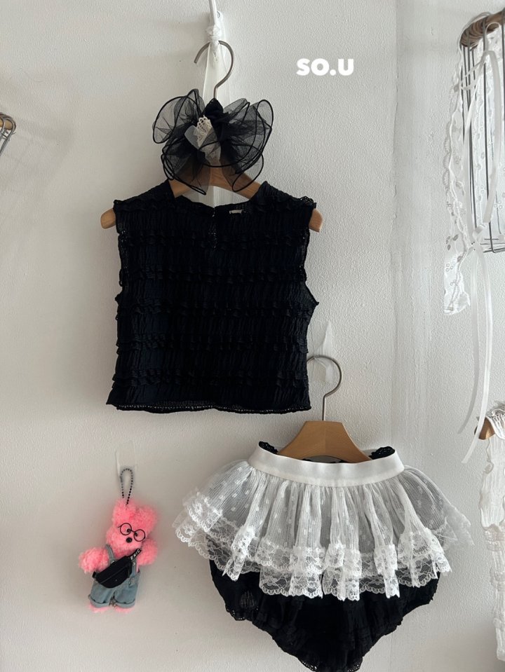 So U - Korean Baby Fashion - #babyboutique - Lace Apron Skirt - 10