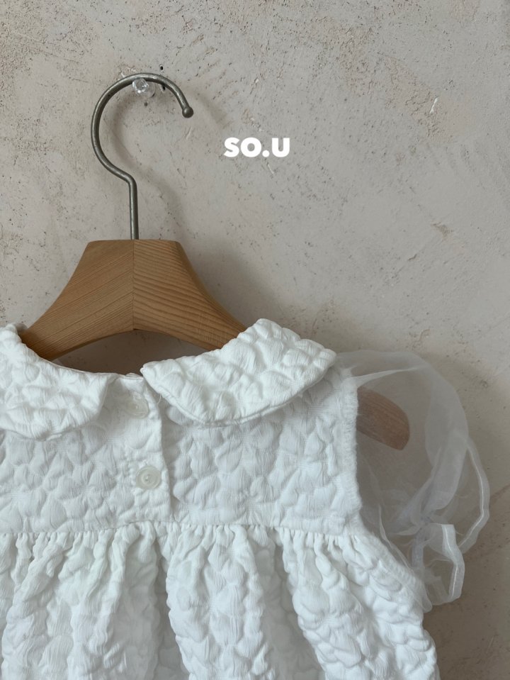 So U - Korean Baby Fashion - #babyclothing - Tulle Sleeve Collar Suit - 11