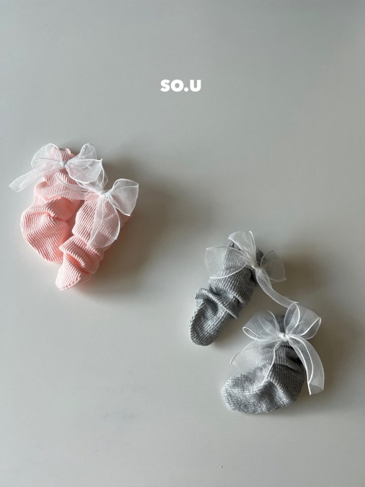 So U - Korean Baby Fashion - #babyclothing - Sha Ribbon Knee Socks - 10