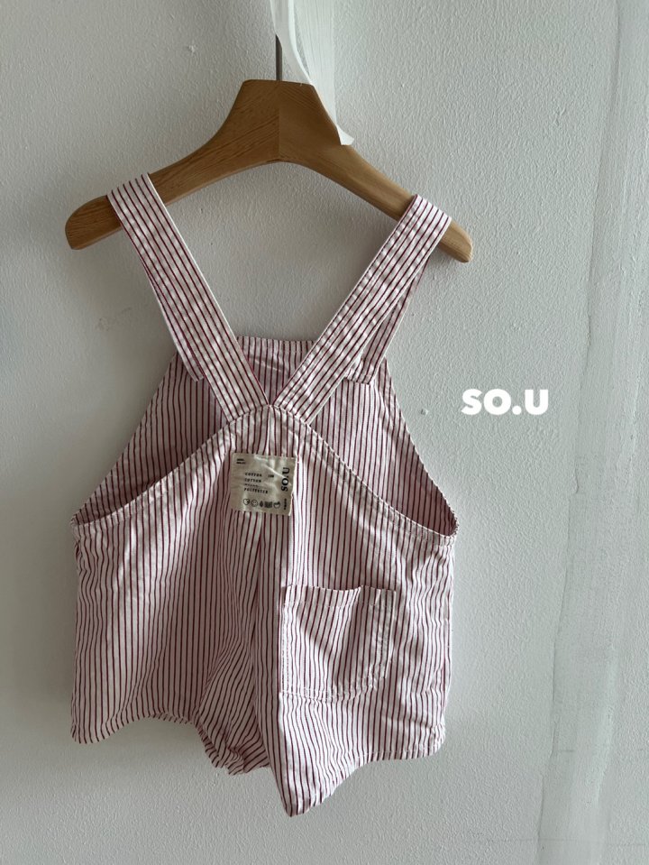 So U - Korean Baby Fashion - #babyfashion - Stripe Suspender Suit - 11