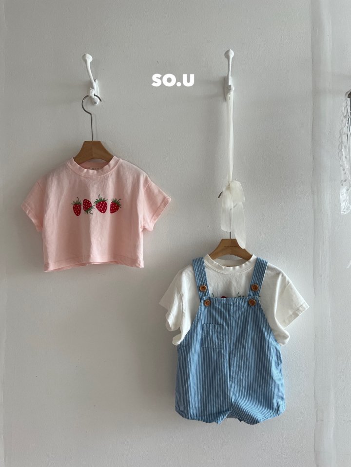 So U - Korean Baby Fashion - #babyfashion - Strawberry Print Tee - 8