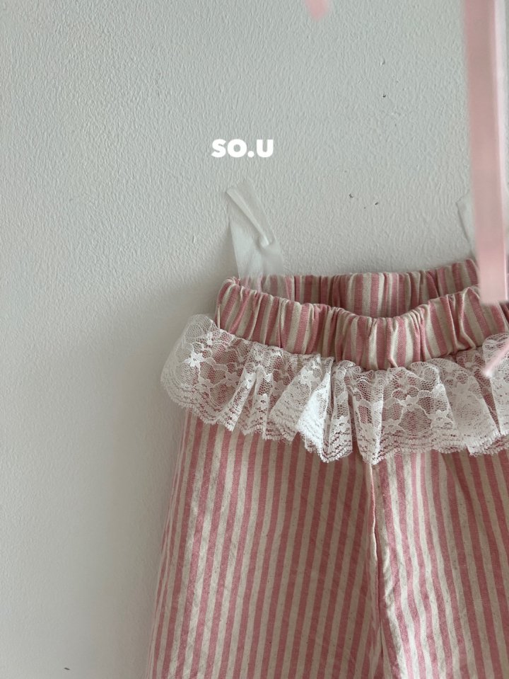 So U - Korean Baby Fashion - #babyfever - Lace Hem Balloon Pants - 8