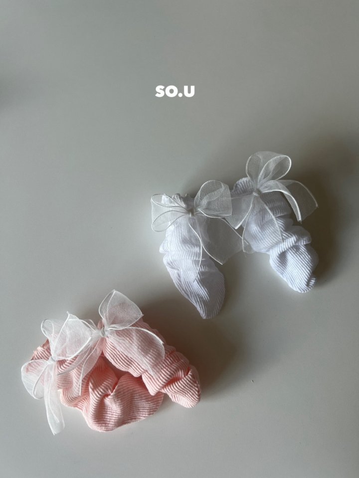 So U - Korean Baby Fashion - #babyfever - Sha Ribbon Knee Socks - 12