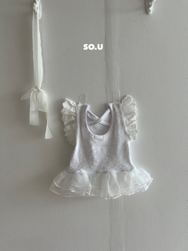 So U - Korean Baby Fashion - #babygirlfashion - Lace Wing Frill Tee - 3
