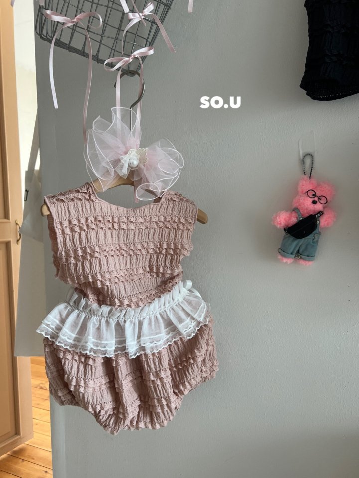 So U - Korean Baby Fashion - #babygirlfashion - Tiered Bloomer Set - 12