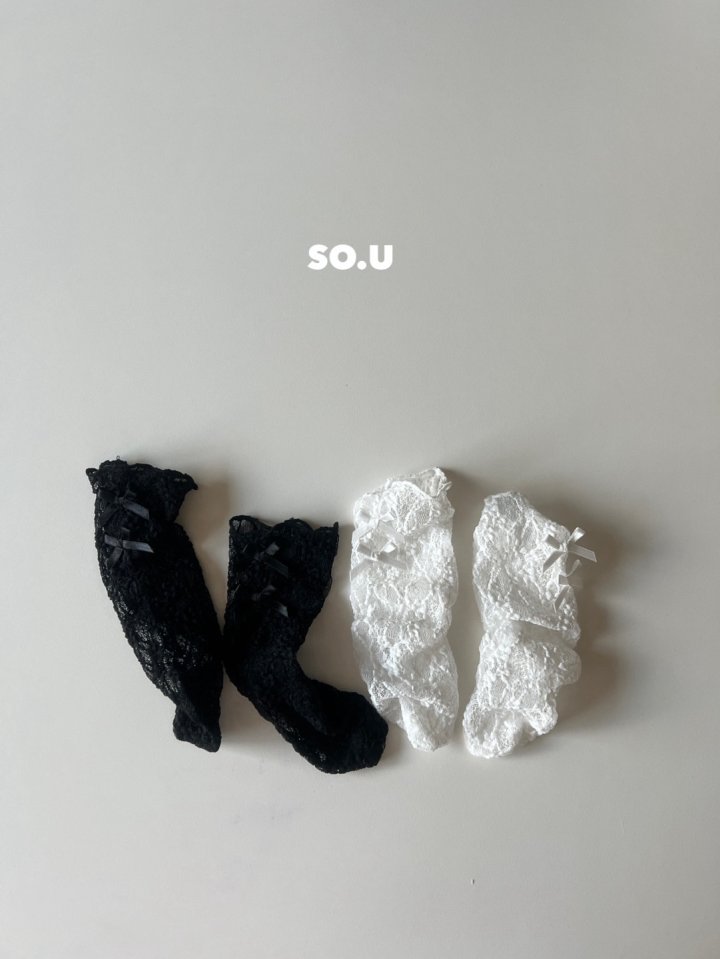 So U - Korean Baby Fashion - #babygirlfashion - Lace Ribbon Knee Socks
