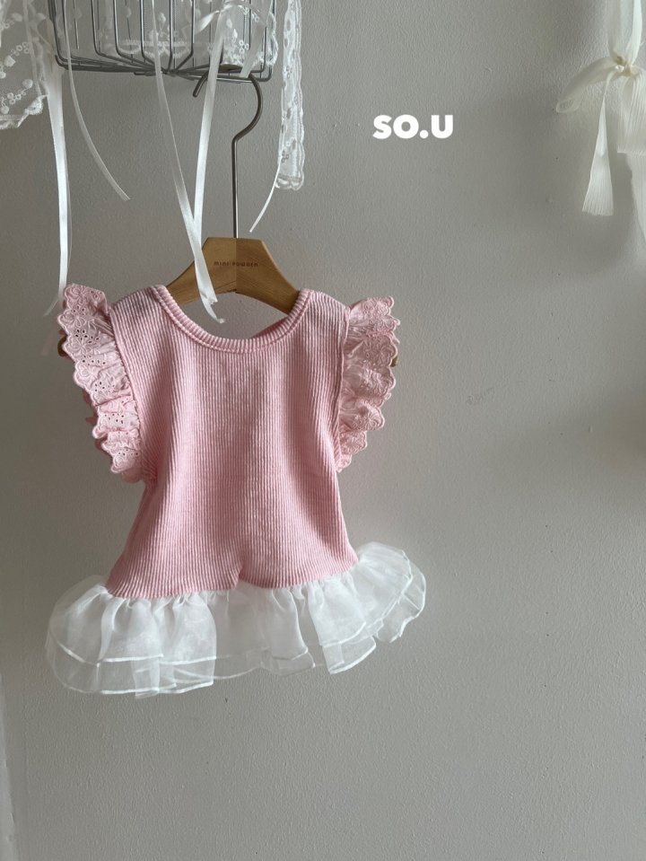 So U - Korean Baby Fashion - #babygirlfashion - Lace Wing Frill Tee - 4